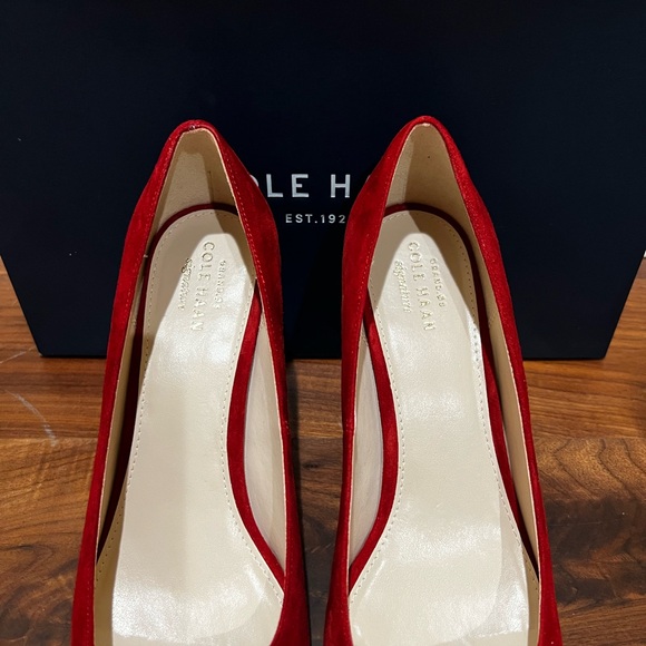Cole Haan Justine Pump Suede 3.5” Size 9 Sundried Tomato NEW - Picture 4 of 7